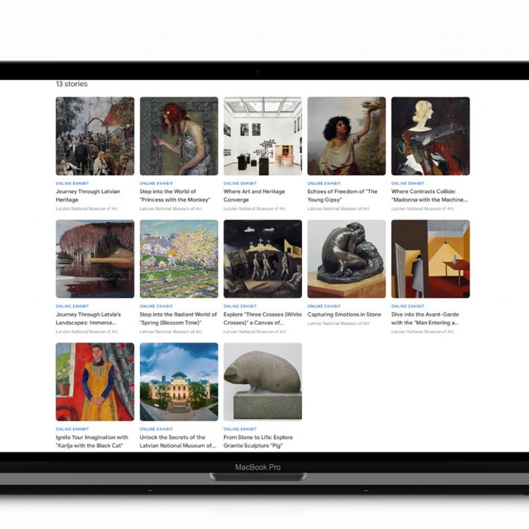 Ekrān&scaron;āviņ&scaron; no Latvijas Nacionālā mākslas muzeja profila &ldquo;Google Arts &amp; Culture&rdquo; dažādās ierīcēs. 2024. Publicitātes foto